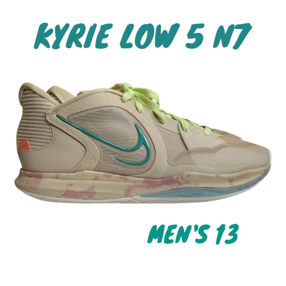 Nike Kyrie Low 5 N7 Grain Fossil Rose Teal Shoe Men's Size 13 NEW